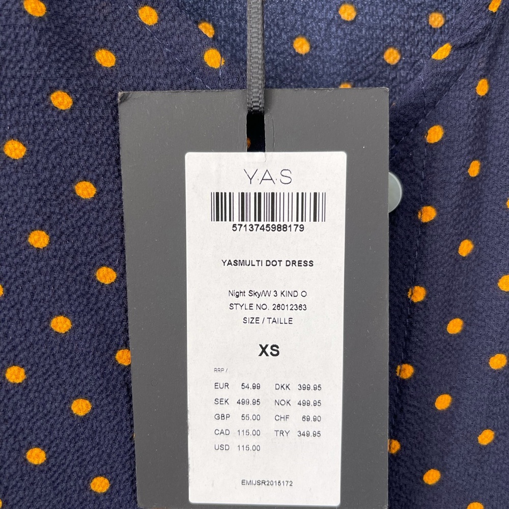 ASOS Y.A.S Color Block Polka Dot Mini Dress XS Office Work Dress - Picture 8 of 8